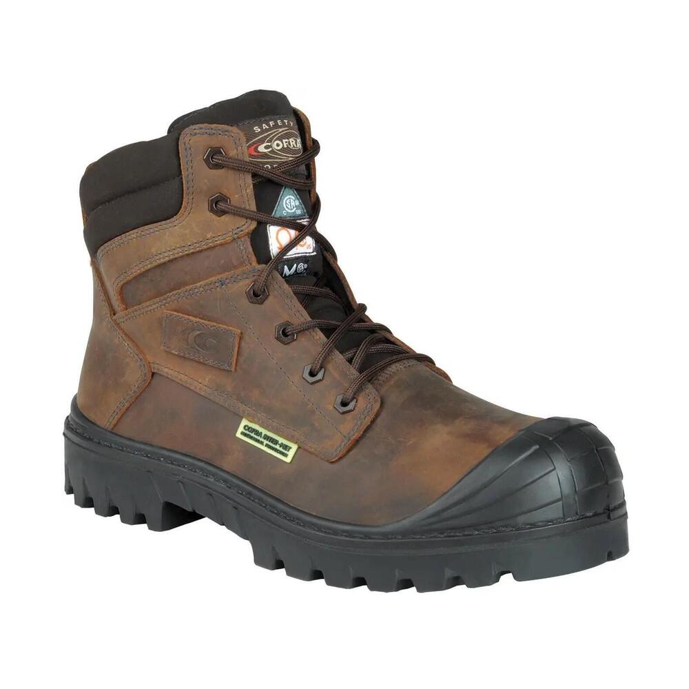 NEW COFRA men's chicago inter-met composite toe work boot in brown